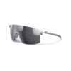 Julbo Faster M sunglasses in silver and grey with a Spectron 3 smoke mirrored shield lens — Matthew Sports.