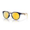 Stylish blue and yellow sunglasses