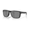 Stylish black sunglasses on display.